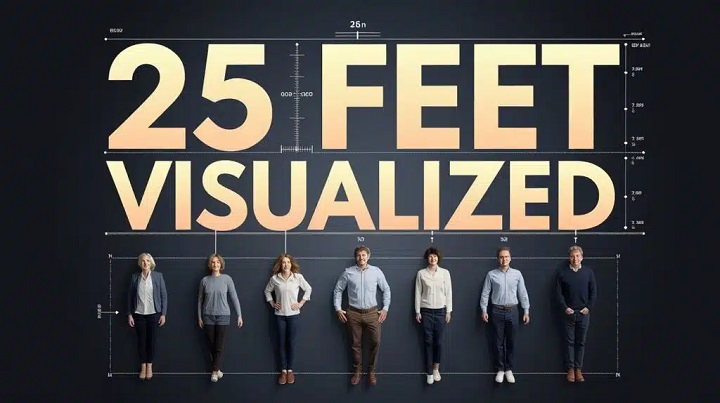 25 feet visualized