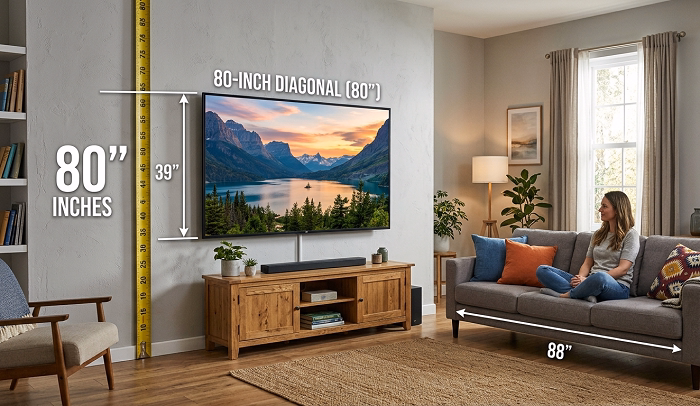 80 Inches Comparison to Furniture