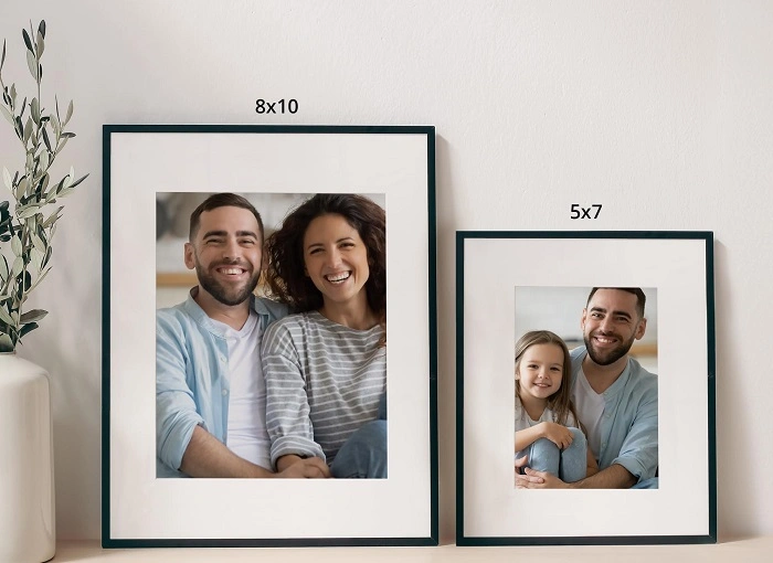 Actual depictions of 5x7 pictures