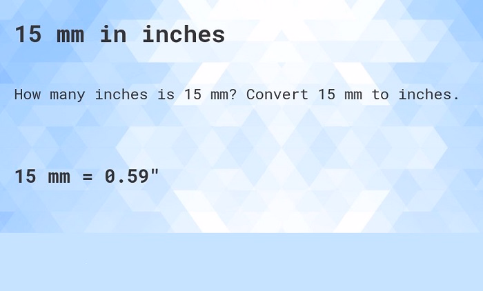 What 15 MM Means in Inches