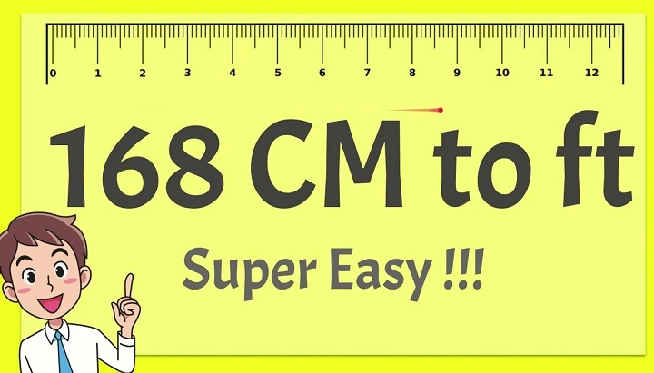 168 cm in feet 1