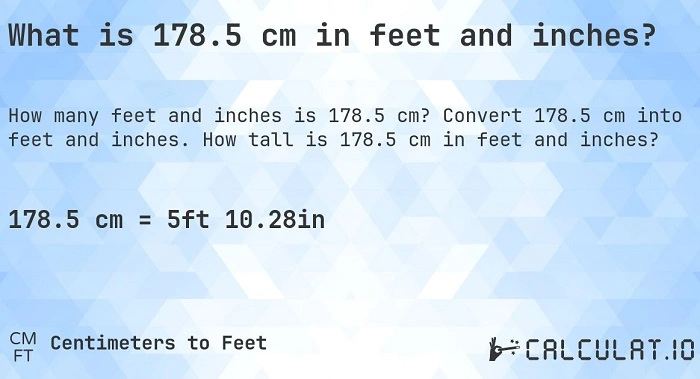 178 cm to feet 3