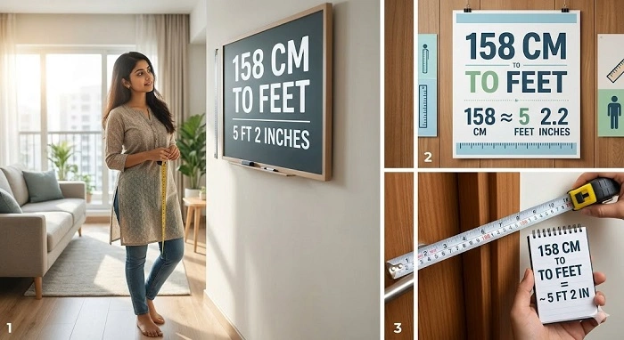 158 cm to feet 1