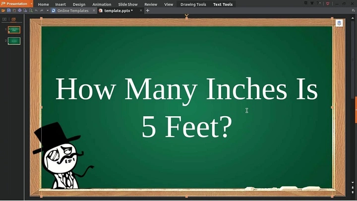 how many inches is 5 feet
