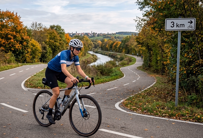 3 km on a Bike