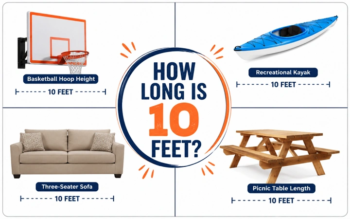 how far is 10 feets