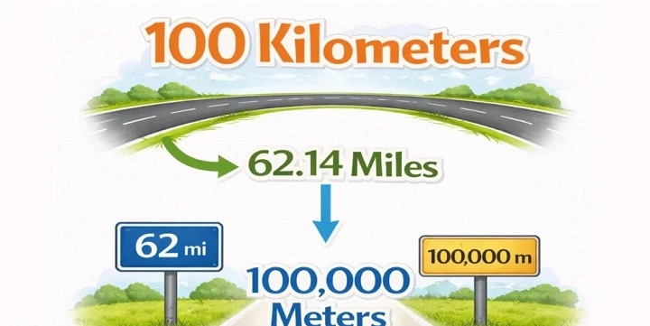 how far is 100 km