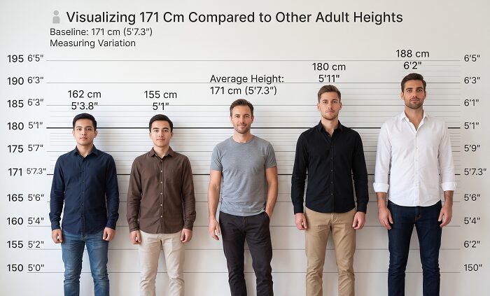 171 Cm Compared to Other Heights