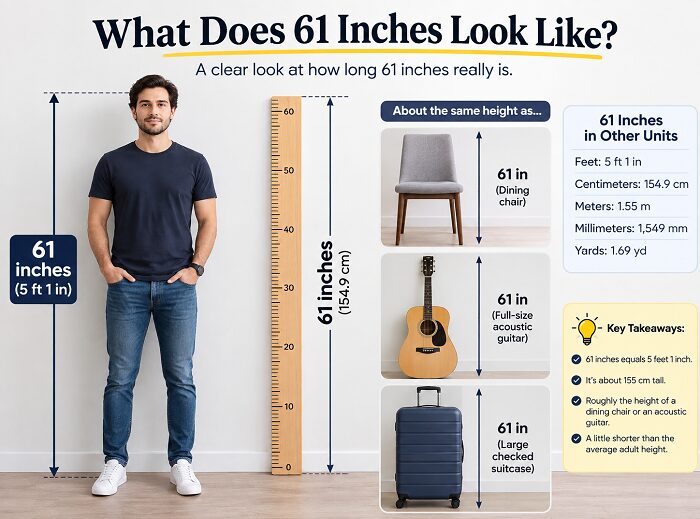 What Does 61 Inches Look Like