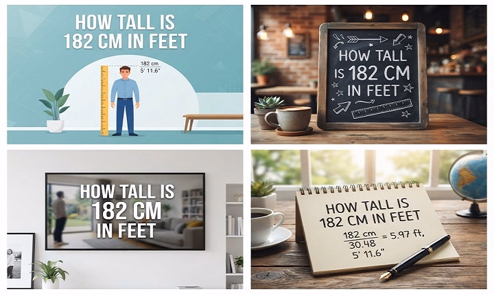 how tall is 182 cm in feet