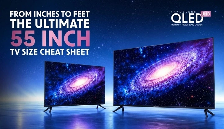 how tall is 55 inches in feet 1