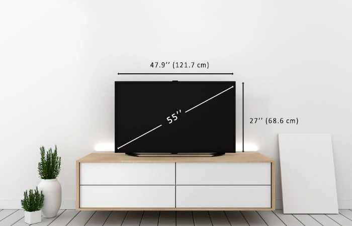 how tall is 55 inches in feet 3