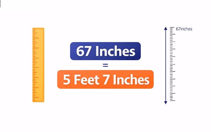 how tall is 67 inches 1