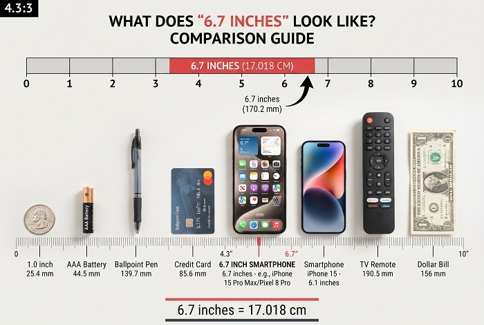 6.7 Inches Compared To Other Sizes