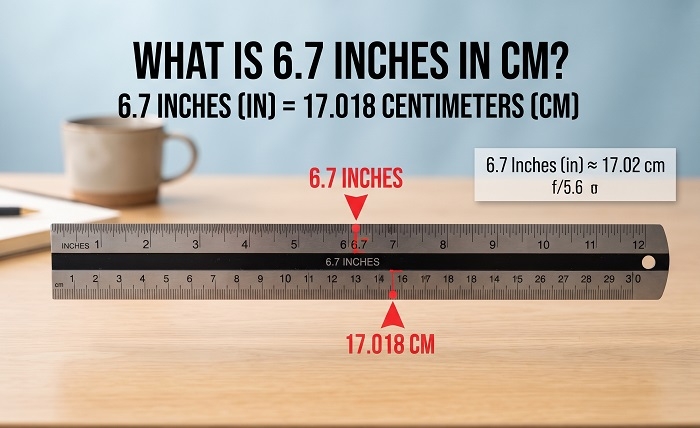 How Much Is 6.7 Inches in CM
