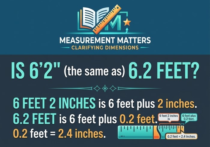Is 62 The Same As 6.2 Feet