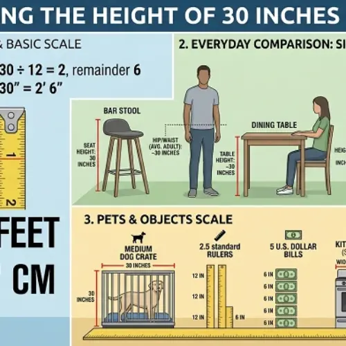 How Tall Is 30 Inches? Height, Comparison and Examples