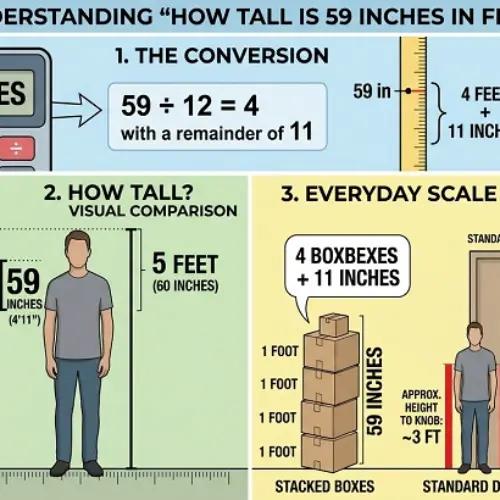 How Tall Is 59 Inches in Feet? Height Conversions, Comparisons and Examples